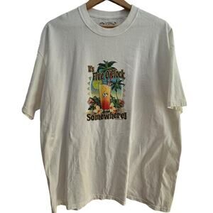Vintage Big Dogs "Five O'Clock Somewhere" Funny Graphic T Shirt | Size XL